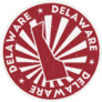 Delaware Stamp State Outline Sticker