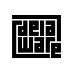 Delaware Typography Logo Sticker