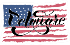 Delaware USA Flag Sticker