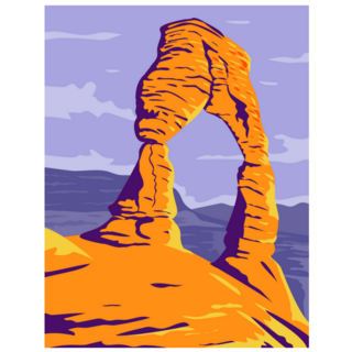 Delicate Arch Freestanding Natural Park Moab Utah Sticker