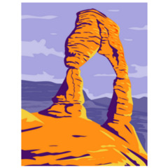 Delicate Arch Freestanding Natural Park Moab Utah Sticker