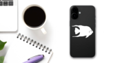 Delicate Fish Sticker on a Phone (New) example