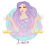 Delicate Libra Zodiac Illustration Sticker