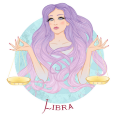 Delicate Libra Zodiac Illustration Sticker