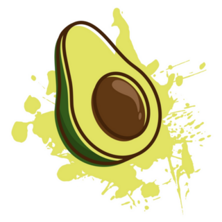 Delicious Avocado Splash Sticker