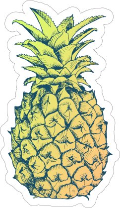 Delicious Pineapple Sticker