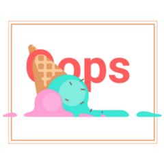Delicious Summer Ice Cream Fell Oops Sticker