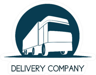 Delivery Company Logo Concept Sticker