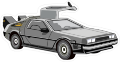 DeLorean Sticker