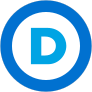 Democratic Party Logo Printed Color Sticker