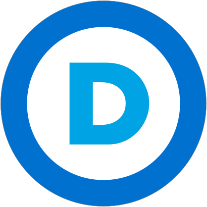 Democratic Party Logo Printed Color Sticker