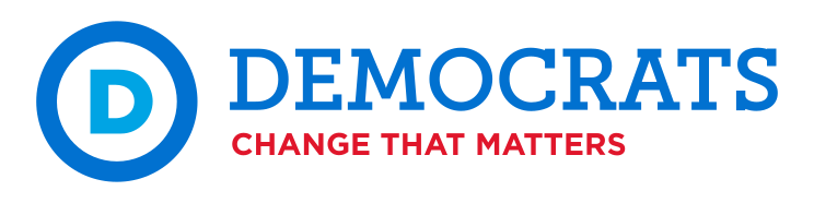 Democratic Party Logo With Slogan Long Printed Color Stick