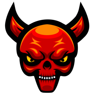 Demon Skull Head Logo Sticker