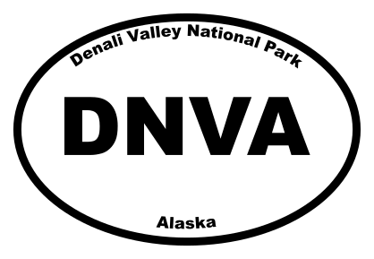 Denali Valley National Park Oval Sticker