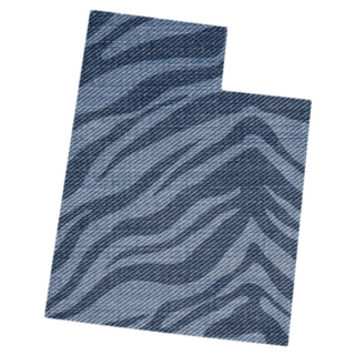 Denim  Tiger Skin Print Utah State Sticker