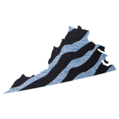 Denim Zebra Skin Print State Virginia Sticker