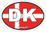 Denmark Dk Flag Oval Sticker