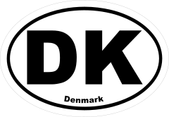 Denmark Dk Oval Sticker
