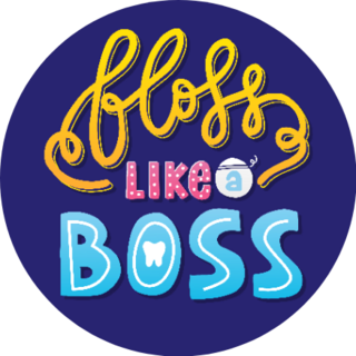 Dental Hand Lettering Floss Like A Boss Sticker