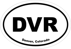 Denver, Colorado Oval Stickers