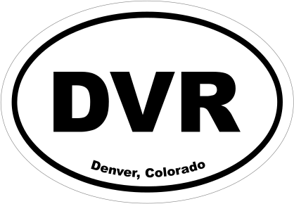Denver, Colorado Oval Stickers