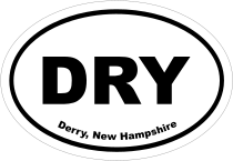 Derry, New Hampshire Oval Stickers