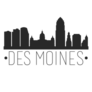 Des Moines Iowa City Skyline Sticker