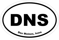 Des Moines, Iowa Oval Stickers