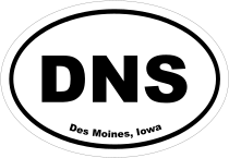 Des Moines, Iowa Oval Stickers