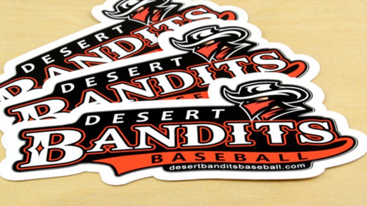 Desert Bandits Baseball Custom Die Cut Stickers