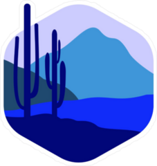 Desert Landscape Mountain Sticker