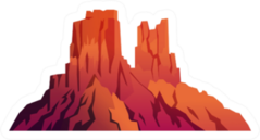 Desert Rocks Arizona Landscape Sticker