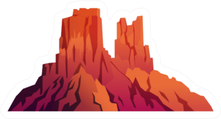 Desert Rocks Arizona Landscape Sticker