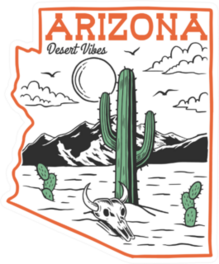 Desert Theme Arizona Desert Vibes Sticker