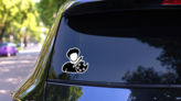 Design Artist Icon Sticker on a Rear Car Window (New) example