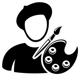 Design Artist Icon Sticker