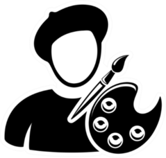 Design Artist Icon Sticker