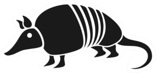 Design Of Armadillo Icon Sticker