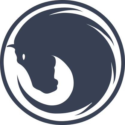 Designer Horse Head In A Circle Sticker