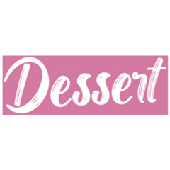 Dessert Text On Pink Sticker