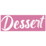 Dessert Text On Pink Sticker
