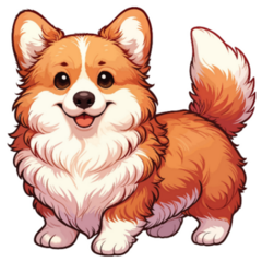 Detail Corgi Smile Sticker