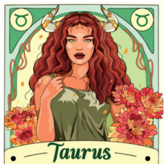 Detailed Art Illustration Of Taurus Zodiac Symbol Sticker