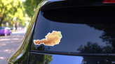 Detailed Austria Map Sticker on a Rear Car Window (New) example