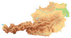 Detailed Austria Map Sticker