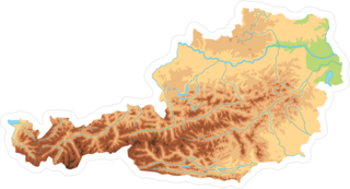 Detailed Austria Map Sticker