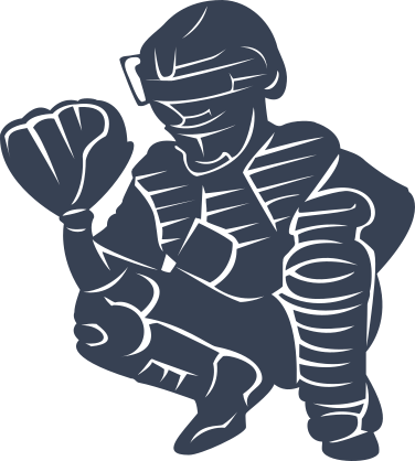 Detailed Baseball Softball Catcher Sticker
