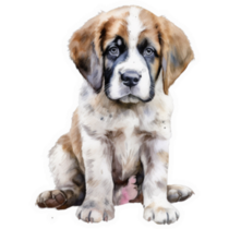 Detailed Bernard Pup Sticker