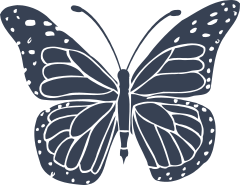 Detailed Butterfly Sticker