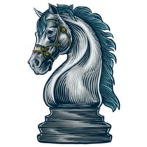 Detailed Chess Knight Sticker